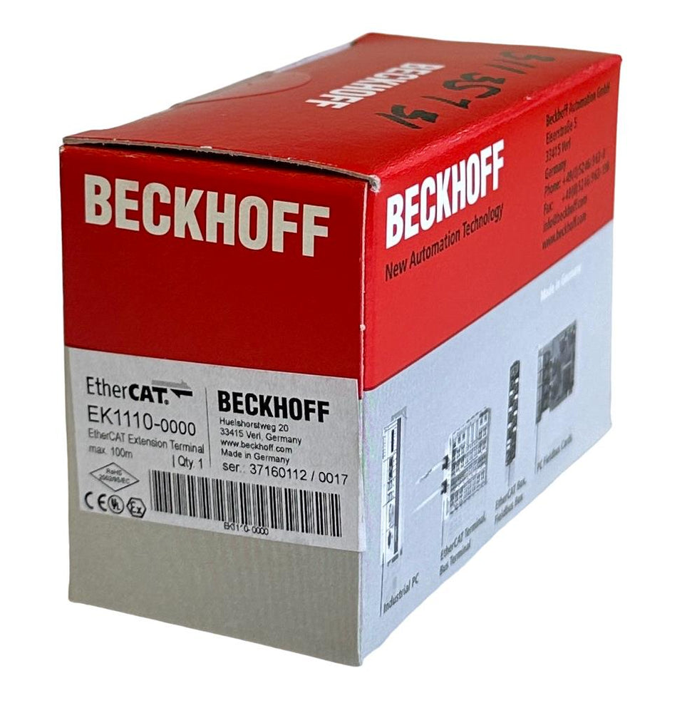 NEW SEALED BECKHOFF EK1110-0000 / EK1110 EtherCAT EXTENSION TERMINAL 100m OEM