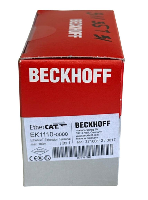 NEW SEALED BECKHOFF EK1110-0000 / EK1110 EtherCAT EXTENSION TERMINAL 100m OEM