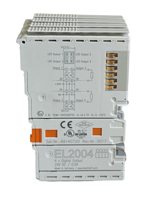 4 NEW BECKHOFF EL2004 I/O SERIES DIGITAL OUTPUT MODULES 24VDC 0.5A OEM