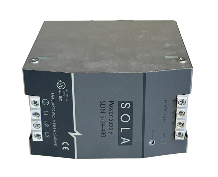 NEW SOLA/HEVI-DUTY SDN 5-24-480 / SDN524480 SDN SERIES POWER SUPPLY 5A 24VDC
