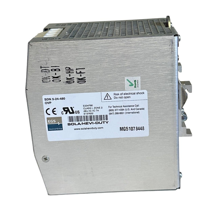 NEW SOLA/HEVI-DUTY SDN 5-24-480 / SDN524480 SDN SERIES POWER SUPPLY 5A 24VDC