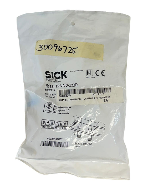 NEW SEALED SICK IM18-12NN0-ZQD / 6032716 PROXIMITY SWITCH 10-30VDC 400mA NSFS