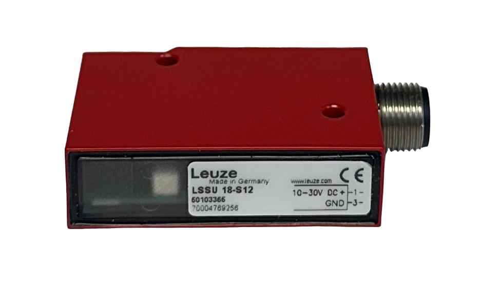 NEW LEUZE LSSU 18-S12 / 50103365 ULTRASONIC THROUGH BEAM SENSOR TRANSMITTER NSMP