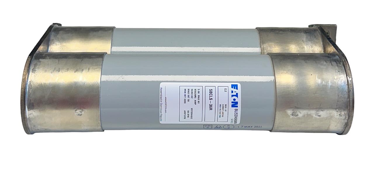 EATON BUSSMANN 5BCLS-36R DOUBLE-BARREL FUSE 5.08kV 650(36R)A CLS 9570D64G02 NSFS