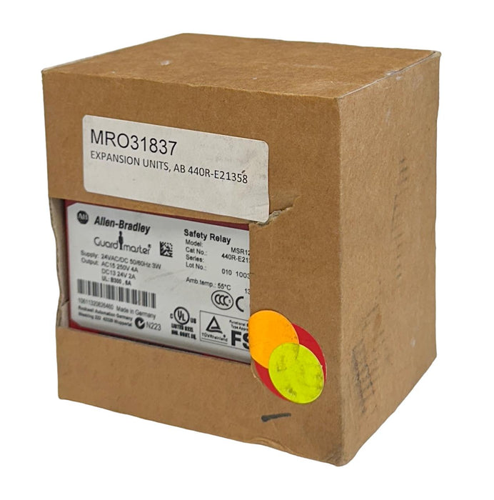 NEW ALLEN BRADLEY 440R-E21358 /A MSR122E Guardmaster SAFETY RELAY 24V AC/DC NSMP