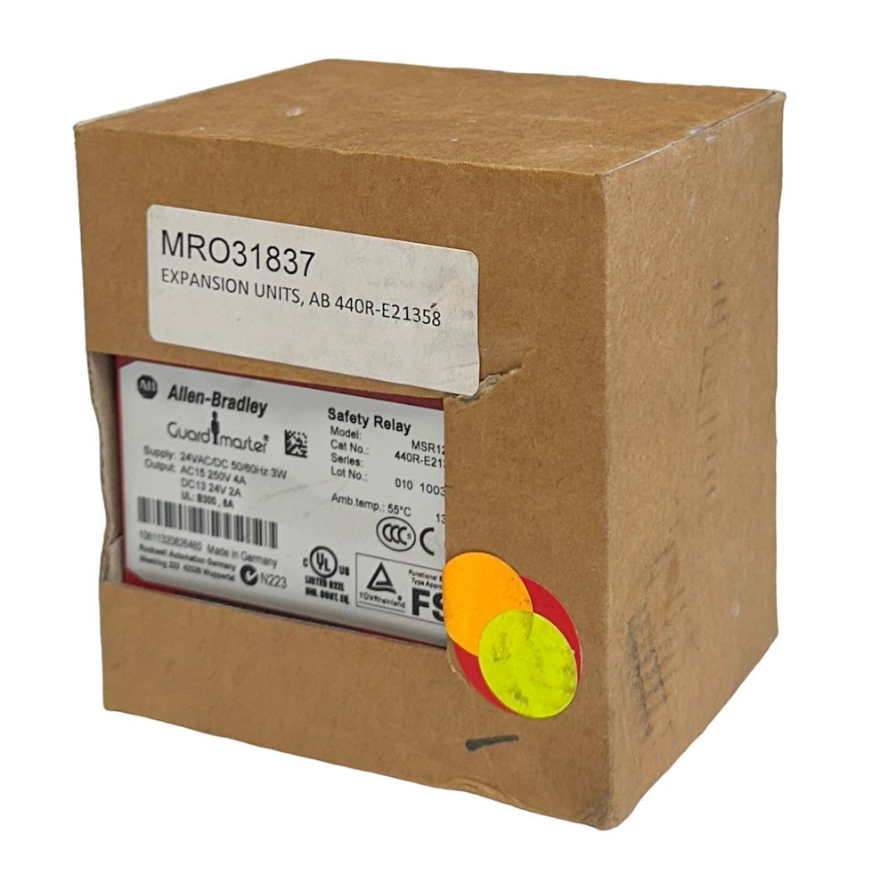 NEW ALLEN BRADLEY 440R-E21358 /A MSR122E Guardmaster SAFETY RELAY 24V AC/DC NSMP