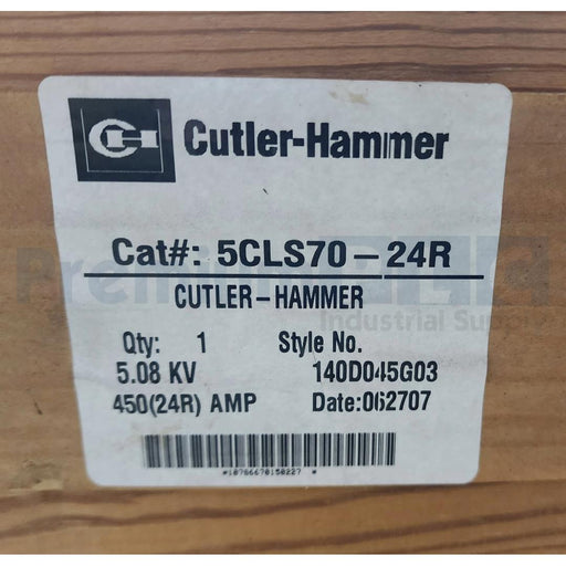 NEW EATON CUTLER-HAMMER BUSSMANN 5CLS70-24R 5.08KV 24R CLS70 DOUBLE BARREL FUSE