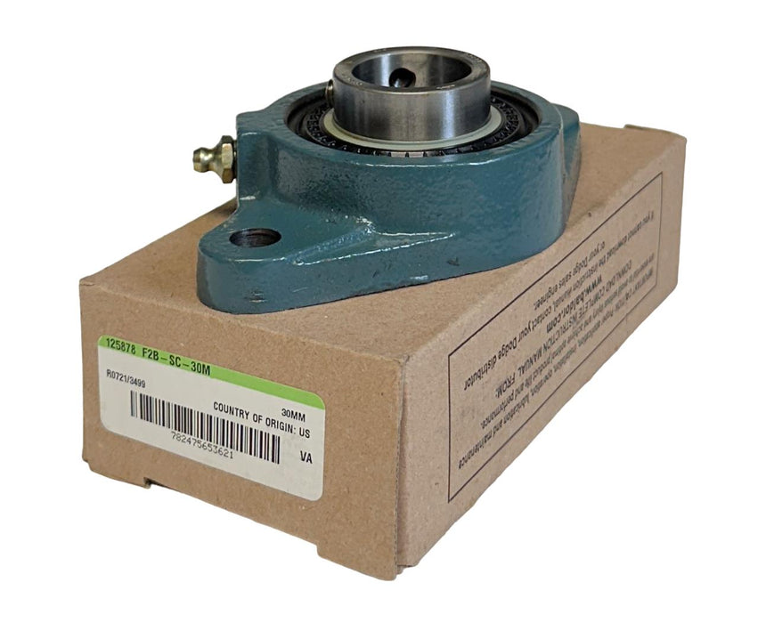 NEW DODGE F2B-SC-30M / 125878 FLANGE-MOUNT BALL BEARING 30mm NSMP