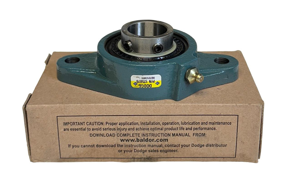 NEW DODGE F2B-SC-30M / 125878 FLANGE-MOUNT BALL BEARING 30mm NSMP