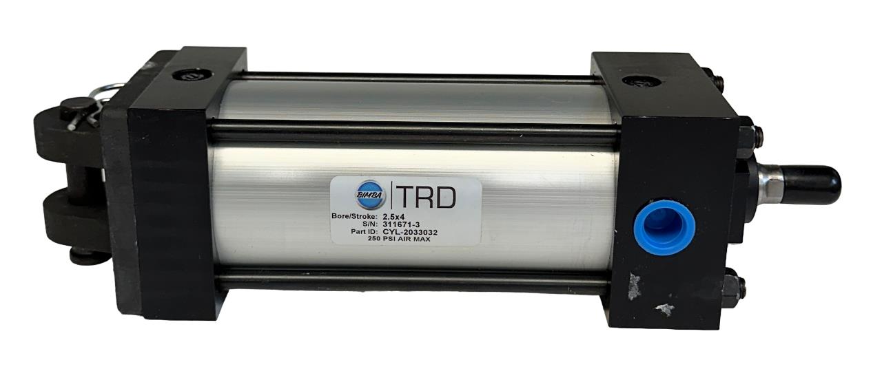 NEW BIMBA TRD CYL-2033032 / CYL2033032 PNEUMATIC CYLINDER 2.5'' BORE 4'' STROKE