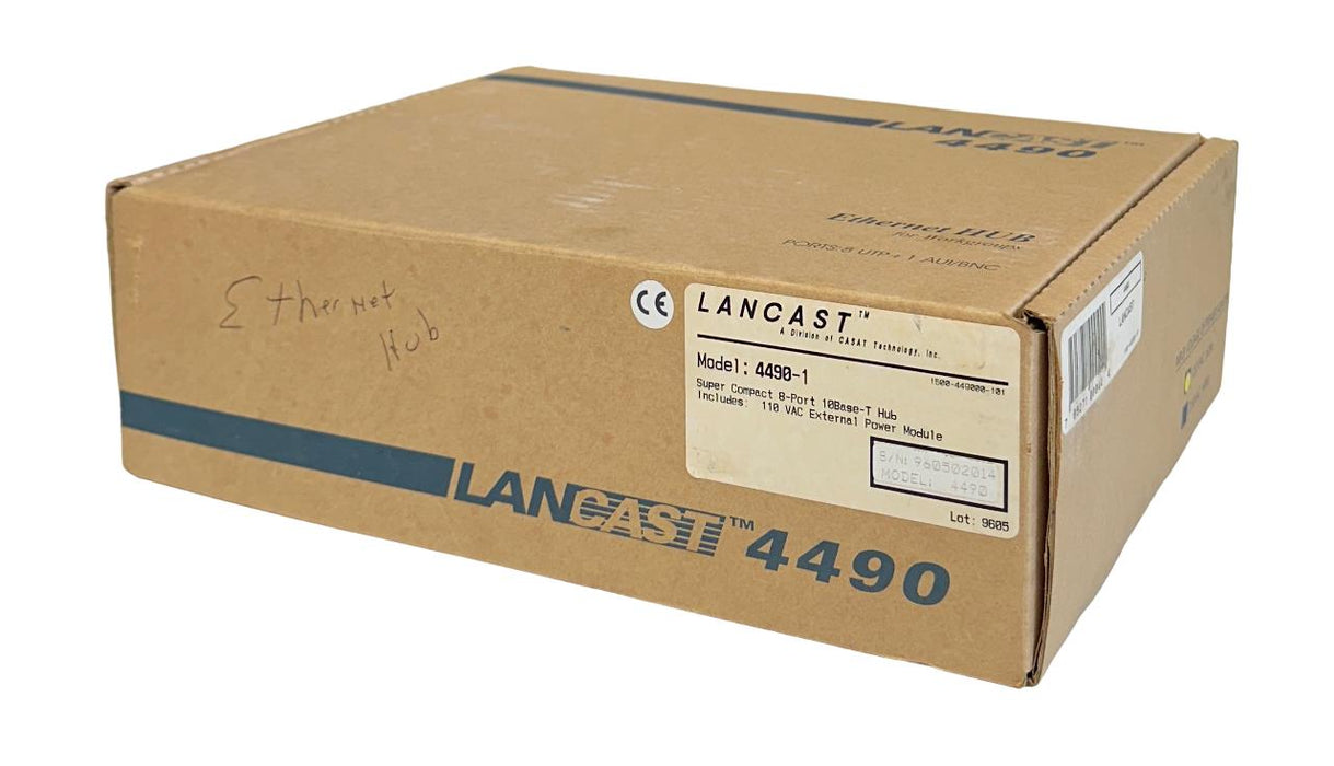 NEW LANCAST 4490-1 / 4490 SUPER COMPACT 8-PORT EtherNet HUB 110VAC POWER MODULE