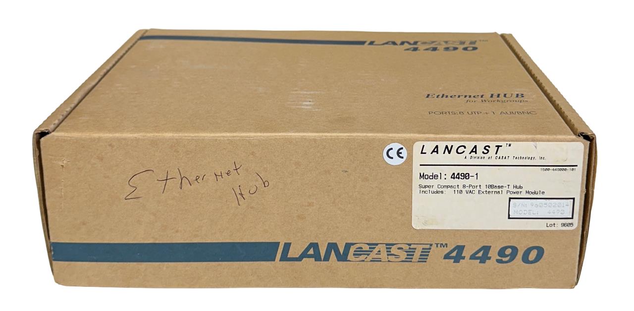 NEW LANCAST 4490-1 / 4490 SUPER COMPACT 8-PORT EtherNet HUB 110VAC POWER MODULE