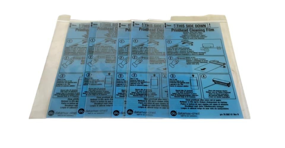 5 NEW DATAMAX O'NEIL 70-2087-01 / 70208701 PRINTHEAD CLEANING FILMS 13mm Rev. B