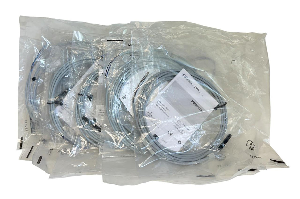 7 NEW FESTO SME-8M-DS-24V-K2.5-OE / 543862 PROXIMITY SWITCHES 24VDC 2.5M NSFS