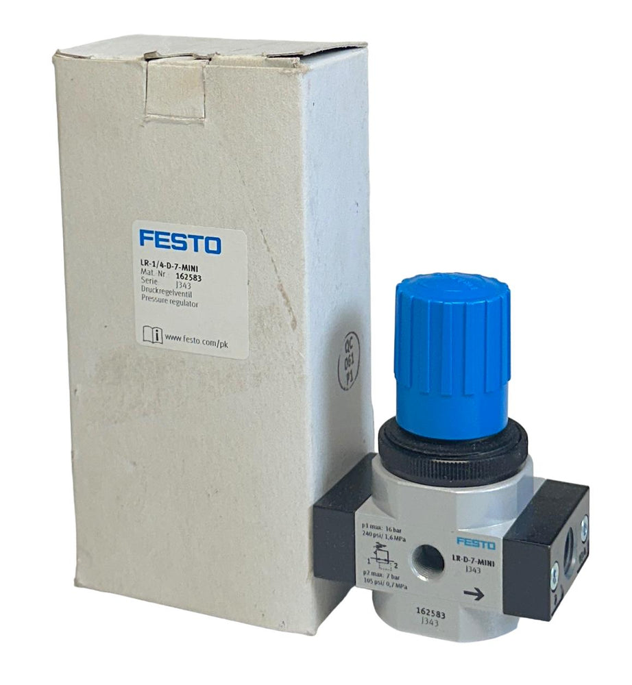 NEW FESTO LR-1/4-D-7-MINI / 162583 PRESSURE REGULATOR 7BAR 105PSI 0.7MPa NSMP