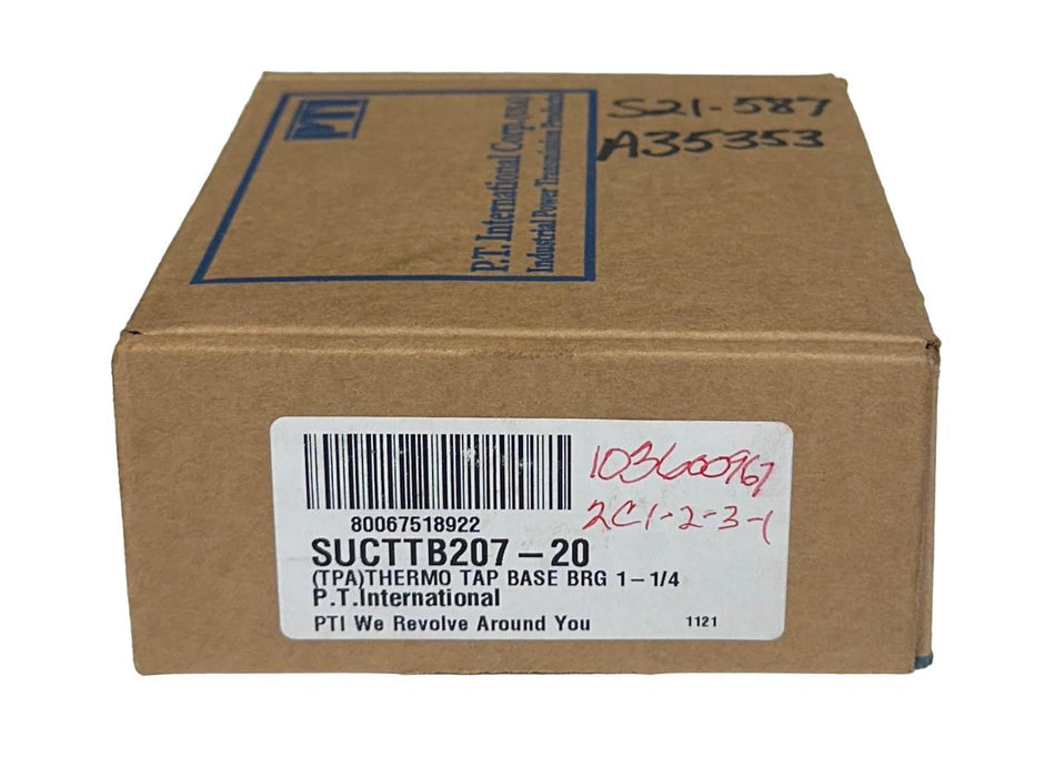 NEW PTI SUCTTB207-20 / SUCTTB20720 THERMOPLASTIC TAP BASE BEARING 1-1/4'' NSMP