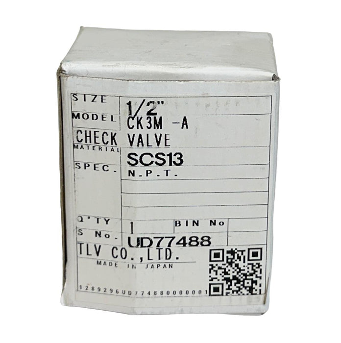 NEW TLV MODEL CK3M-A / CK3MA CHECK VALVE 1/2'' SCS13 NSMP