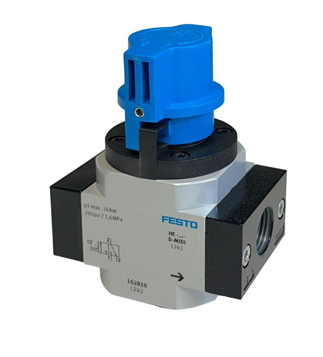NEW FESTO HE-1/2-D-MIDI / 162810 ON-OFF VALVE G1/2 0-16BAR 1.6MPa NSMP