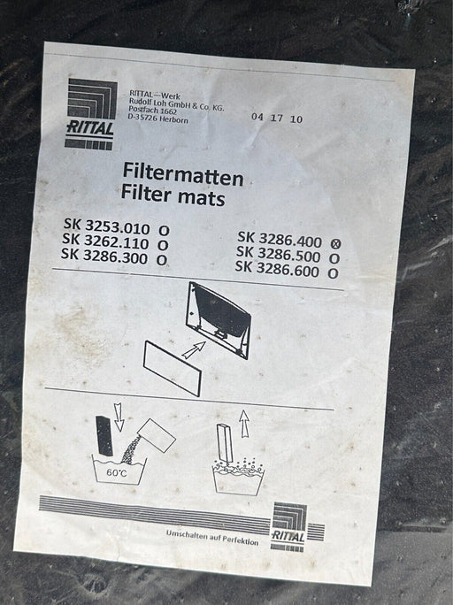 2 NEW RITTAL 3286.400 / 3286400 FILTER MATS FOR COOLING UNITS NSFS