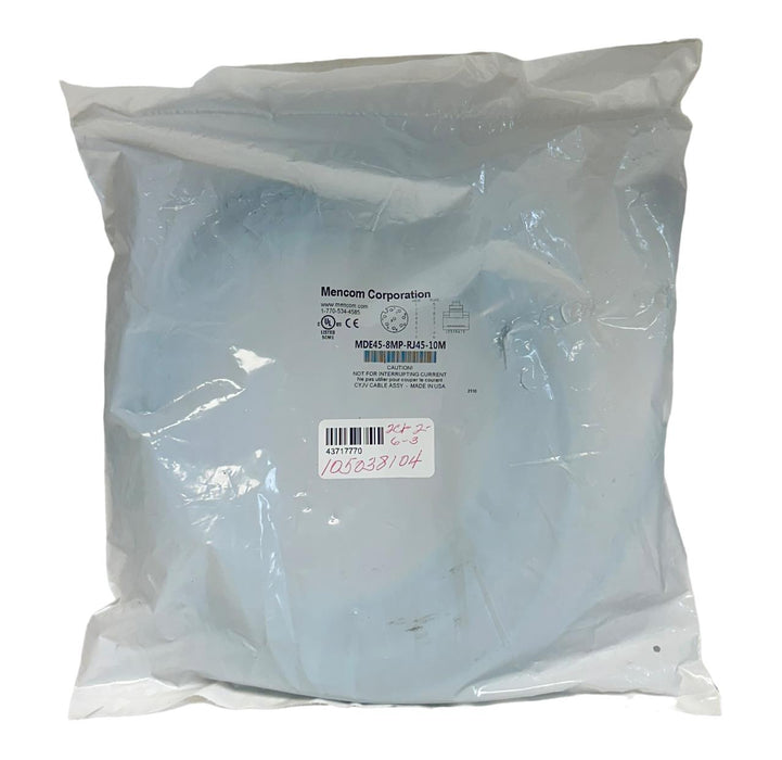 NEW SEALED MENCOM MDE45-8MP-RJ45-10M / MDE458MPRJ4510M EtherNet 10M CORDSET NSFS