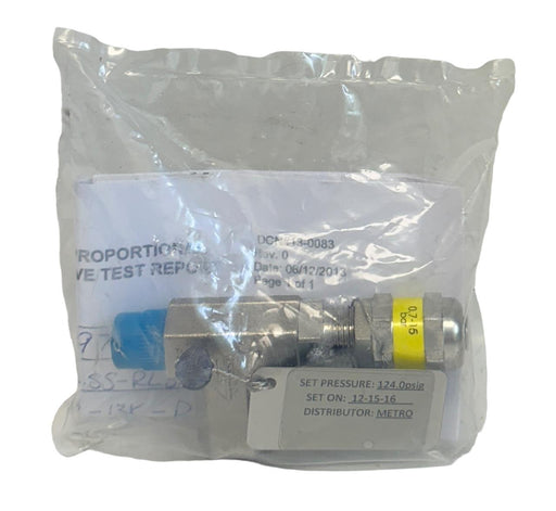 NEW SWAGELOK SS-RL3M4-F4 / SSRL3M4F4 RELIEF VALVE W/ SET 124.0PSIG 316SS NSMP
