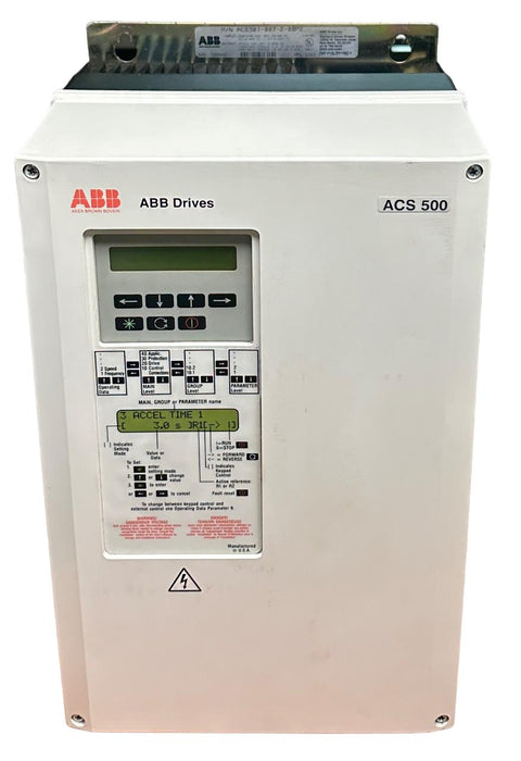 ABB ACS501-007-2-00P2  / ACS501007200P2 ACS 500 AC DRIVE 7.5/10HP 208-240VAC 3PH