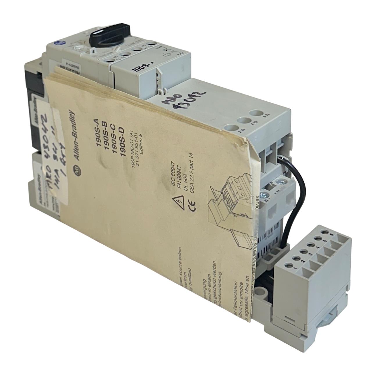 NEW ALLEN BRADLEY 190S-CNEJ2-DC10C /B COMPACT STARTER W/ CKT BREAKER 24V NSNP