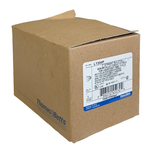 NEW THOMAS & BETTS LT200P 2'' STRAIGHT BULLET (R) NON-METALLIC FITTING NSMP