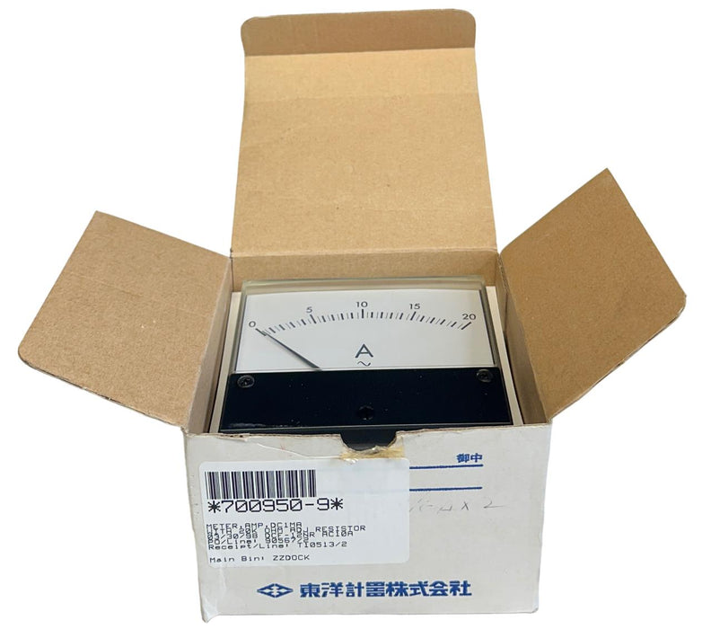 NEW YASKAWA TOYO AM002082 / CHJ20372 AMP METER W/ 20K OHM RESISTOR DC1MA NSMP