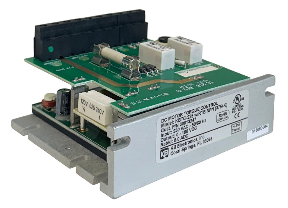 KB ELECTRONICS KBTC-225 / 3754K / 30013247 TORQUE CONTROL W/ RTB NPN 230VAC NSNP