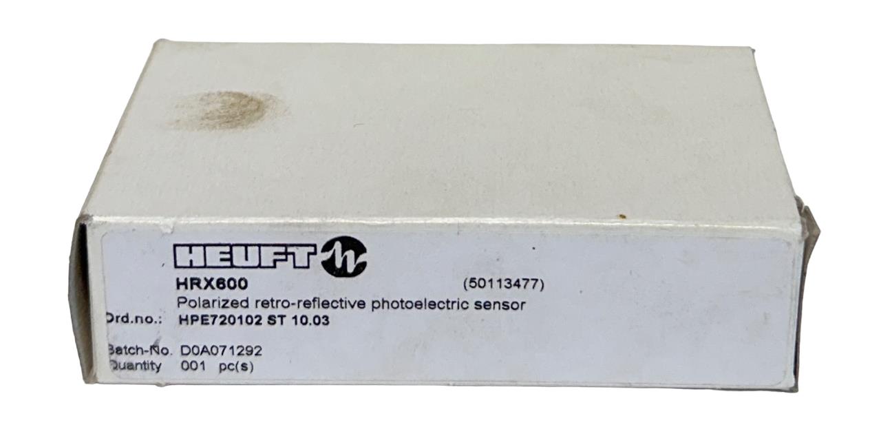 HEUFT HRX600 / HPE720102 ST 10.03 / 50113477 RETRO-REFLECTIVE PHOTO SENSOR NSMP