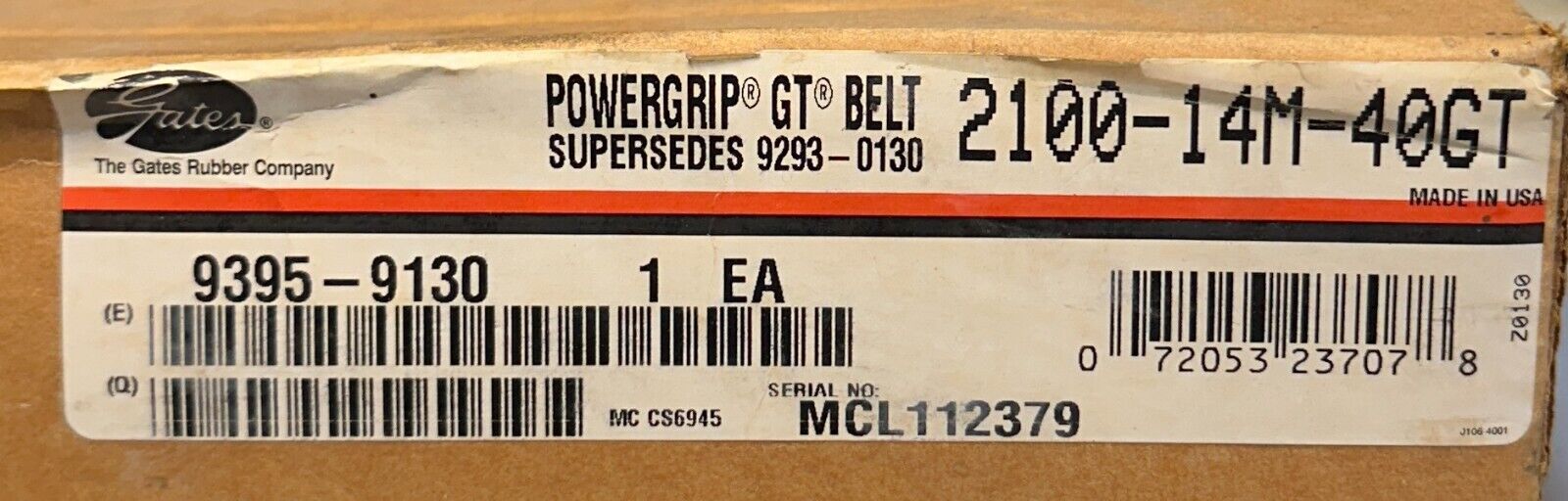 GATES 2100-14M-40GT / 9395-9130 POWERGRIP GT TIMING BELT NSMP