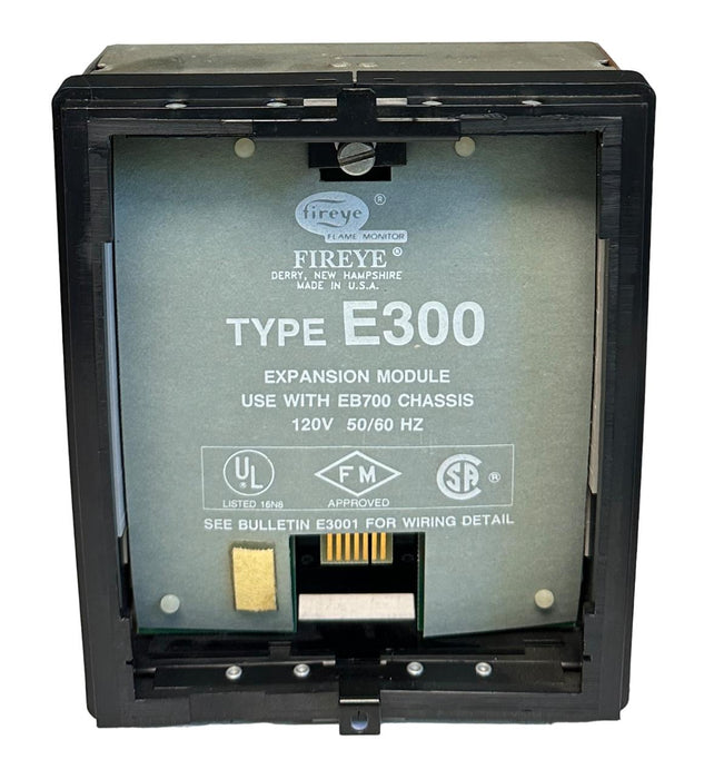 FIREYE TYPE E300 FLAME MONITOR EXPANSION MODULE 120V 50/60Hz USE WITH EB700 USNP