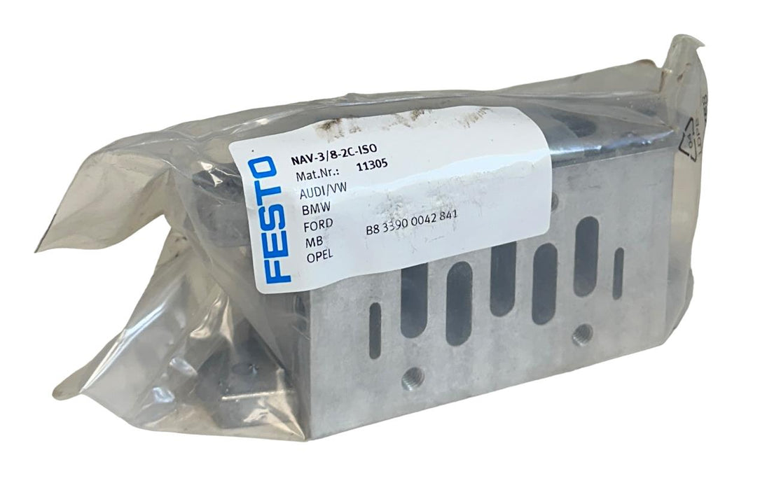 FESTO NAV-3/8-2C-ISO / 11305 PNEUMATIC MANIFOLD SUB-BASE NSFS