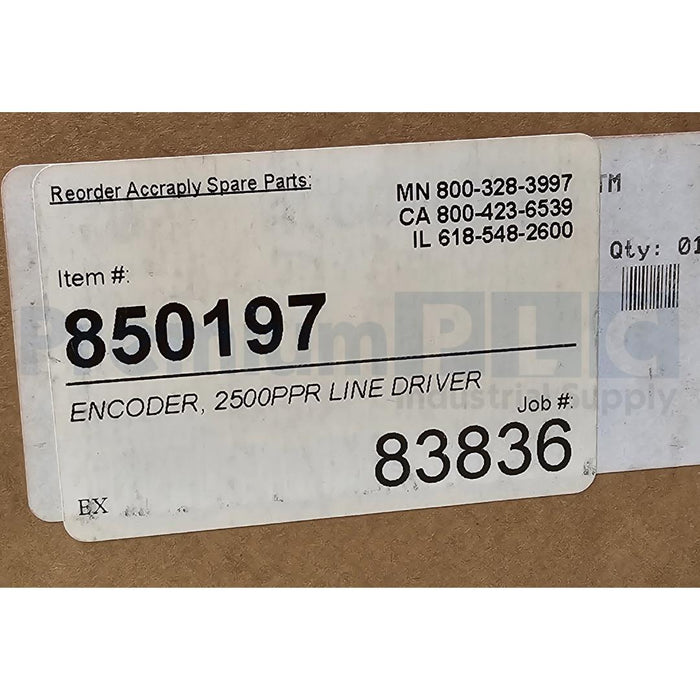 NEW ACCU-CODER 702-30-S-2500-Q-HV-1-K-N-SY-Y-CE INCREMENTAL SHAFT ENCODER 850197