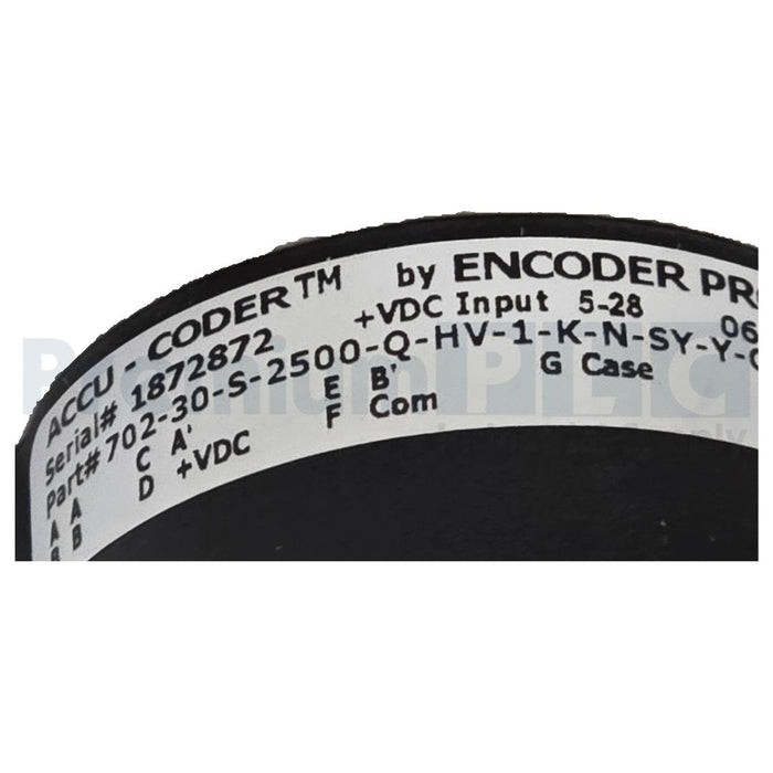 NEW ACCU-CODER 702-30-S-2500-Q-HV-1-K-N-SY-Y-CE INCREMENTAL SHAFT ENCODER 850197