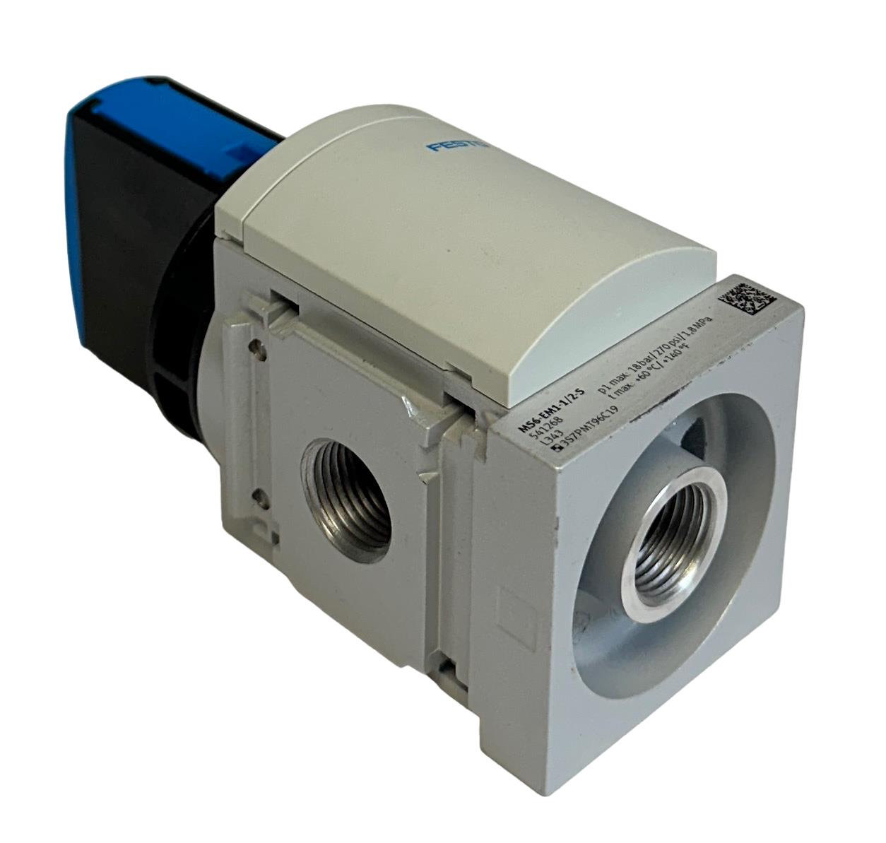 FESTO MS6-EM1-1/2-S / 541268 PNEUMATIC SHUT-OFF VALVE 270PSI 1.8MPa NSNP