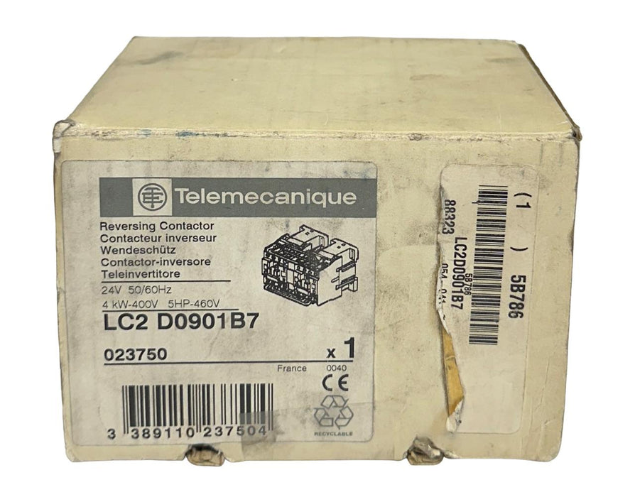 TELEMECANIQUE LC2-D0901B7 / LC2D0901B7 REVERSING CONTACTOR 24V 4kW/5HP NSMP