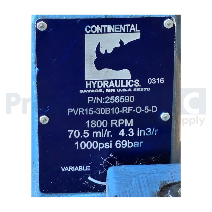 CONTINENTAL HYDRAULICS 256590 PVR15-30B10-RF-O-5-D HYD. VARIABLE VANE PUMP NSNP