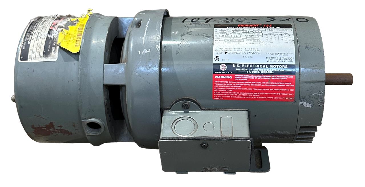 US ELECTRICAL MOTORS P63CPC-2870 / F012 UNIMOUNT 125 MOTOR 3/4HP W/ BRAKE NSNP