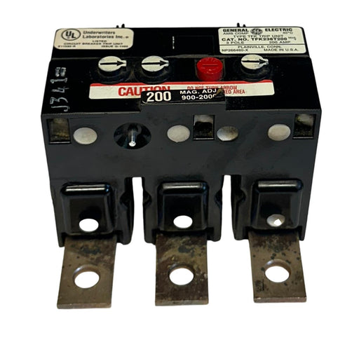 GENERAL ELECTRIC TFK236T200 TYPE TFK TRIP UNIT FOR CIRCUIT BREAKER 200A 3P NSMP