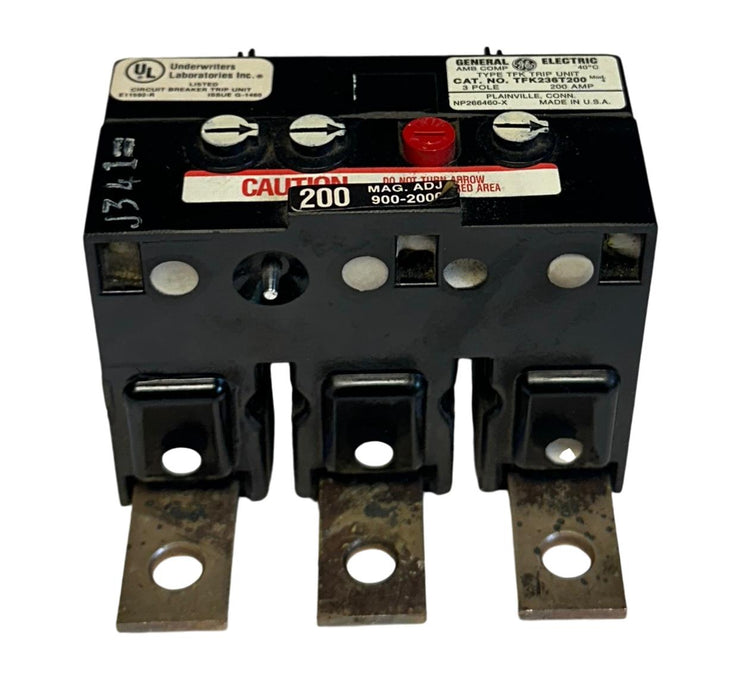 GENERAL ELECTRIC TFK236T200 TYPE TFK TRIP UNIT FOR CIRCUIT BREAKER 200A 3P NSMP