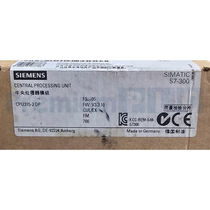 SIEMENS 6ES7315-2AH14-0AB0 SIMATIC S7-300 CPU 315-2DP 6ES7 315-2AH14-0AB0 NSMP