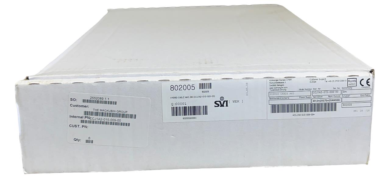 KOLLMORGEN CCJ1A2-015-009-00 / 802005 HYBRID CABLE AKD 9M Hiperface-DSL NSMP