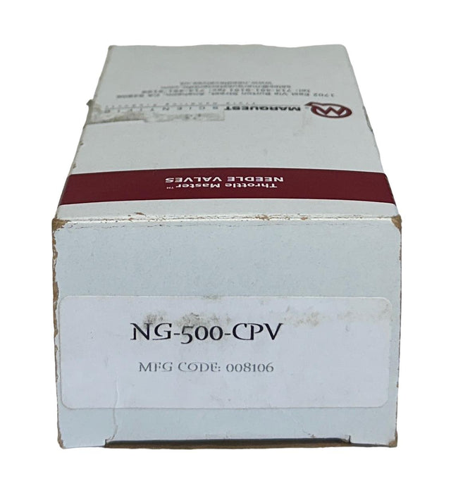 MARQUEST SCIENTIFIC NG-500-CPV / NG500CPV Throttle Master NEEDLE VALVE 1/2 NSMP
