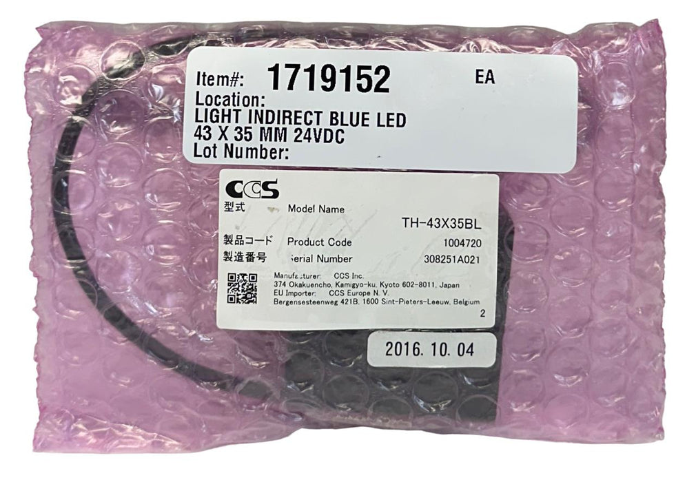 CCS TH-43X35BL / TH43X35BL BLUE LED LIGHT 24VDC 43x35mm INDIRECT 1004720 NSMP