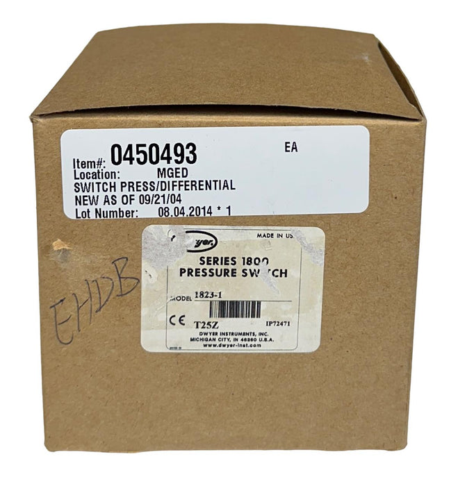 DWYER 1823-1 / 18231 SERIES 1800 PRESSURE DIFFERENTIAL SWITCH 125/480VAC NSMP