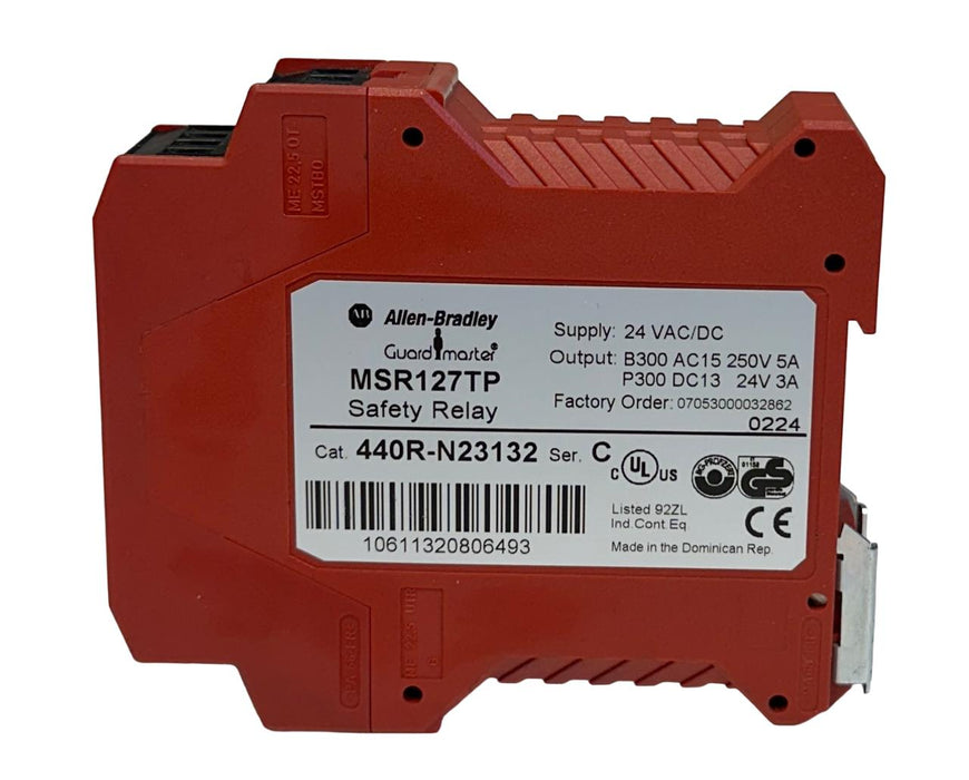 ALLEN BRADLEY 440R-N23132 /C Guardmaster MSR127TP SAFETY RELAY 24VAC/DC USNP