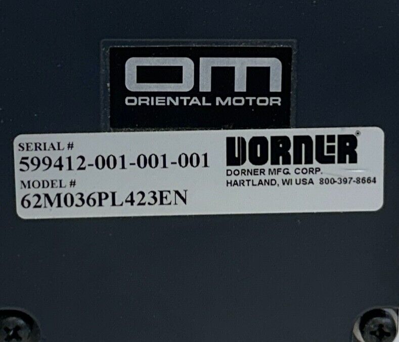 DORNER ORIENTAL MOTOR 4IK25GN-SWT2S / 62M036PL423EN BELT GEARMOTOR 3PH NSNP