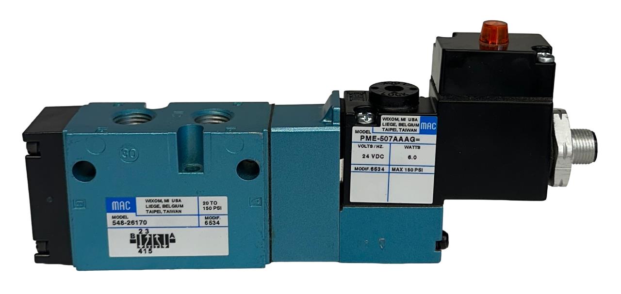 MAC 548-26170 / 54826170 SOLENOID VALVE 24VDC 6W COIL PME-507AAAG NSNP